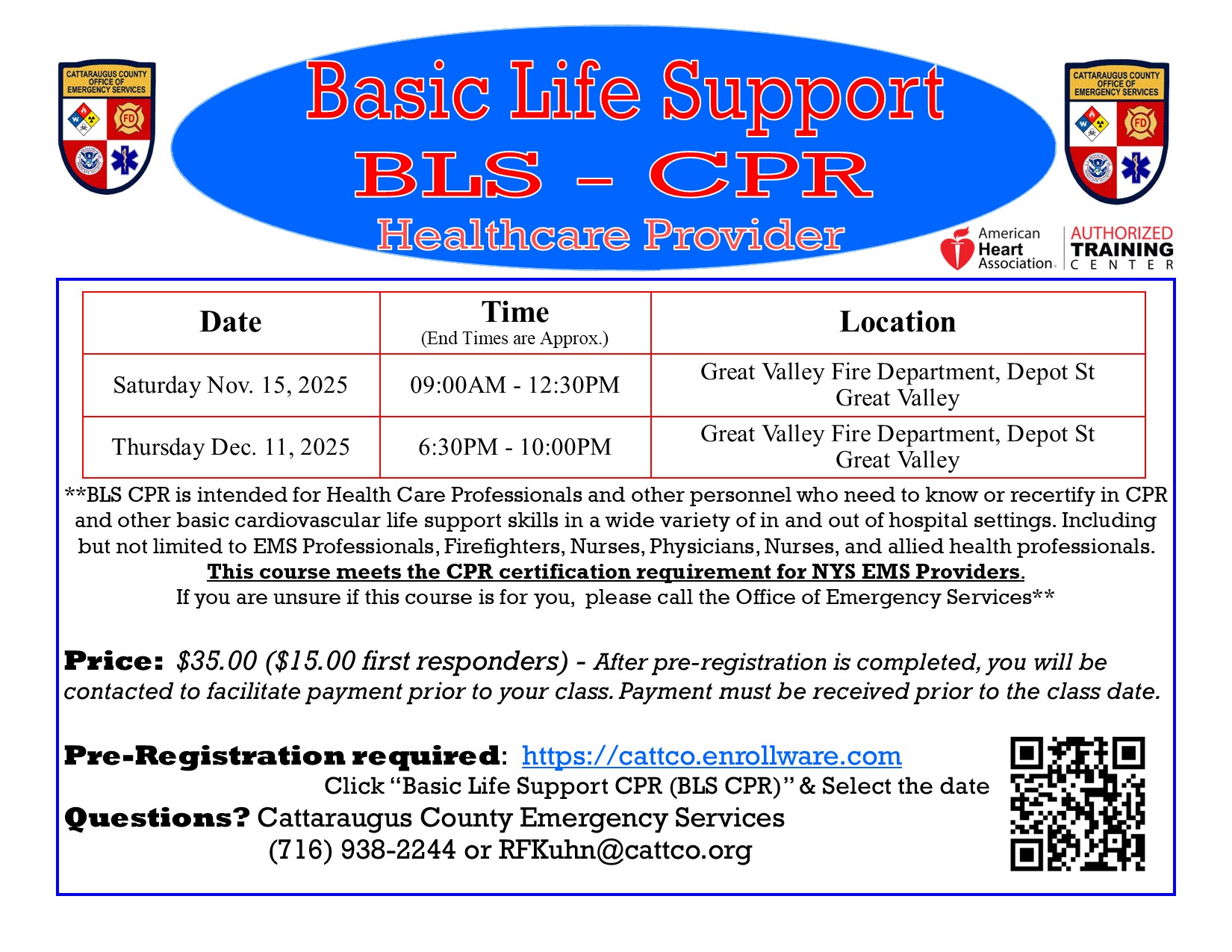 BLS CPR Flyer