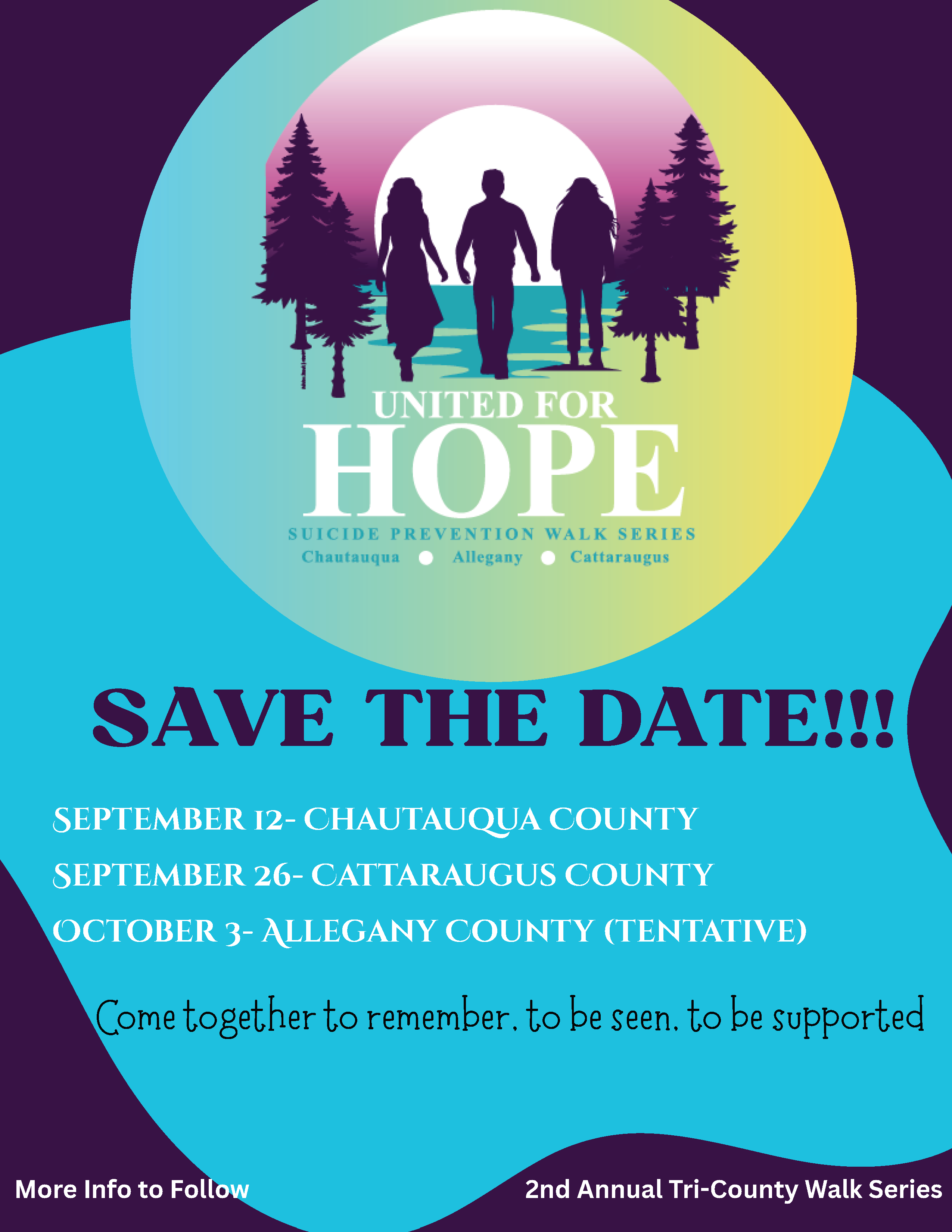 Save the Dates for the 2026 United for Hope Suicide Prevention Walk Series