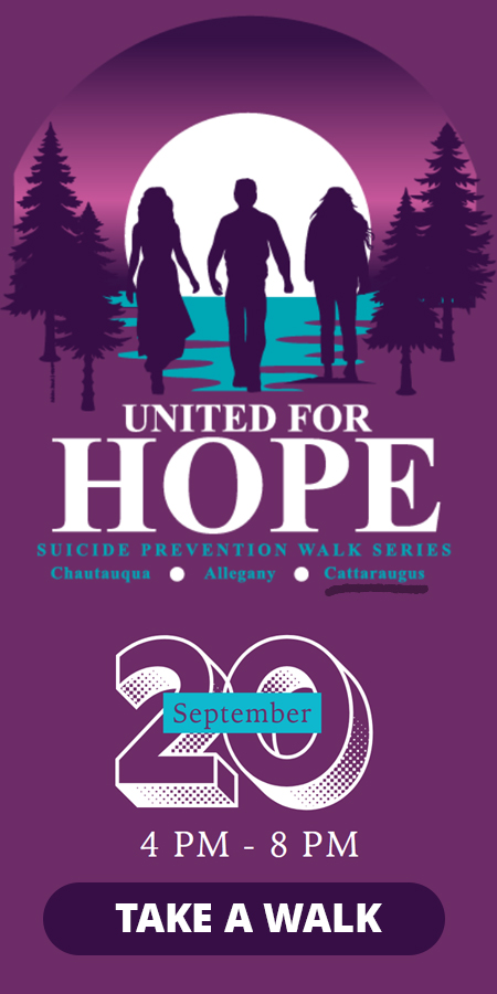 United for Hope Suicide Prevention Walk Series 2025 in Chautauqua, Cattaraugus and Allegany Counties