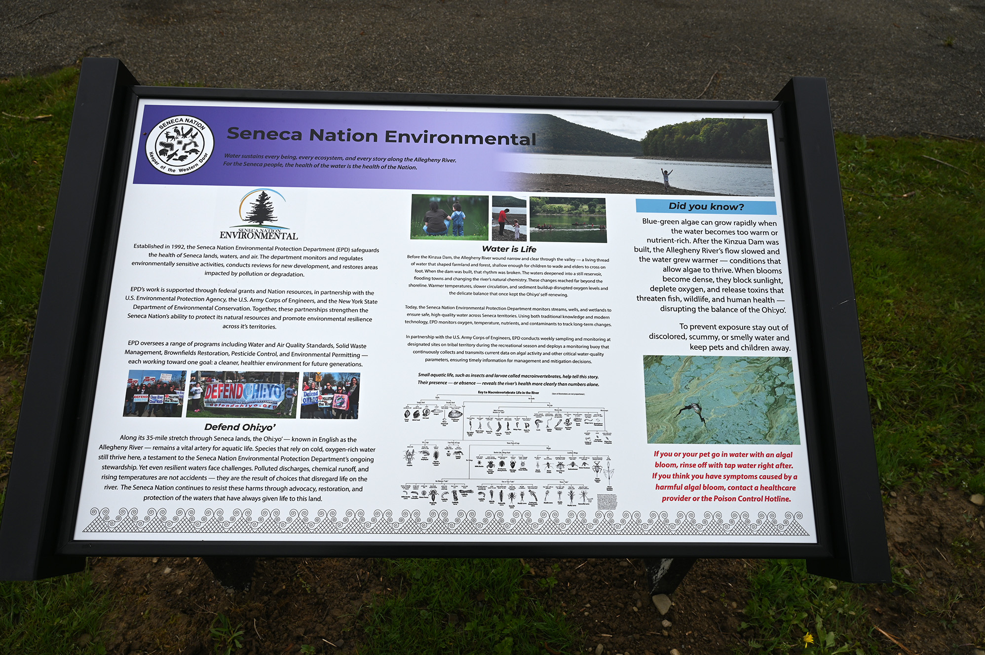 Educational Kiosk about Seneca Nation Environmental Protection Department
