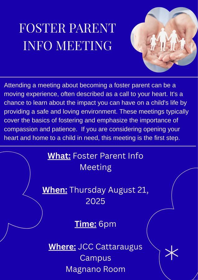 Flyer for Foster Parent Informational Meeting