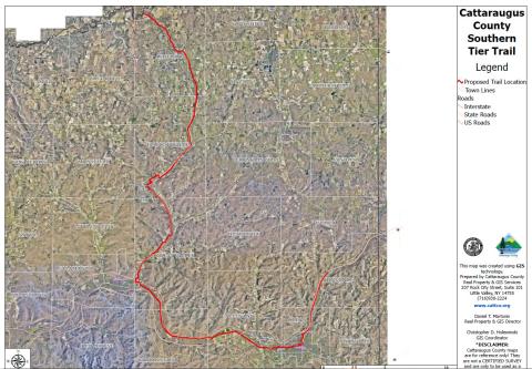 Preview of Proposed Southern Tier Trail through Cattaraugus County